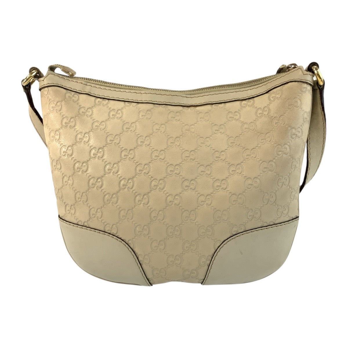 20163
GUCCI グッチ グッチシマ ラブリー ベージュ アイボリー ゴールド金具 レザー 257072 ショルダーバッグ ポシェット レディース AB28