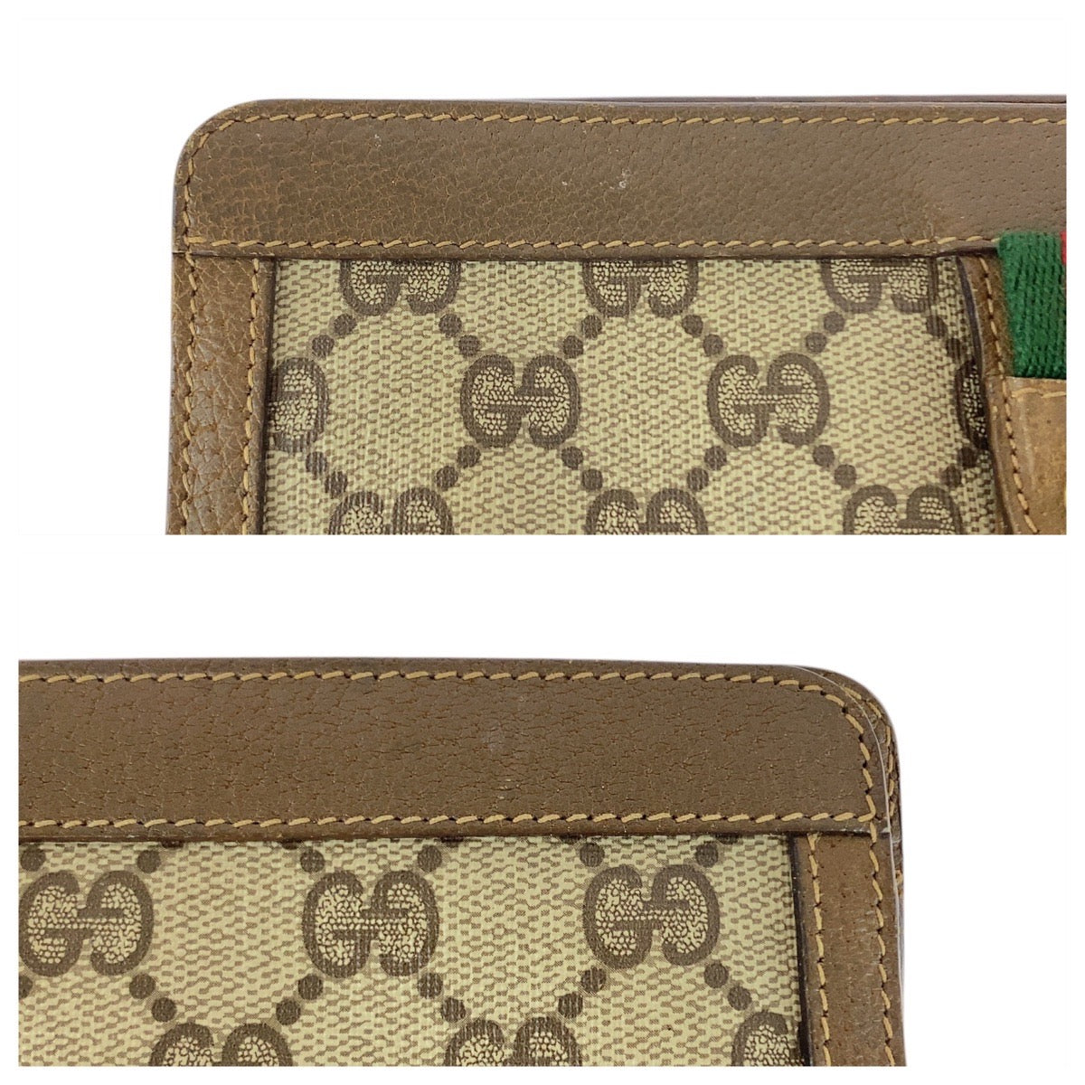20172
GUCCI グッチ ヴィンテージ オールドグッチ シェリーライン ブラウン ベージュ ゴールド金具 GGスプリームキャンバス / レザー 89 01 032 クラッチバッグ セカンドバッグ メンズ AB21