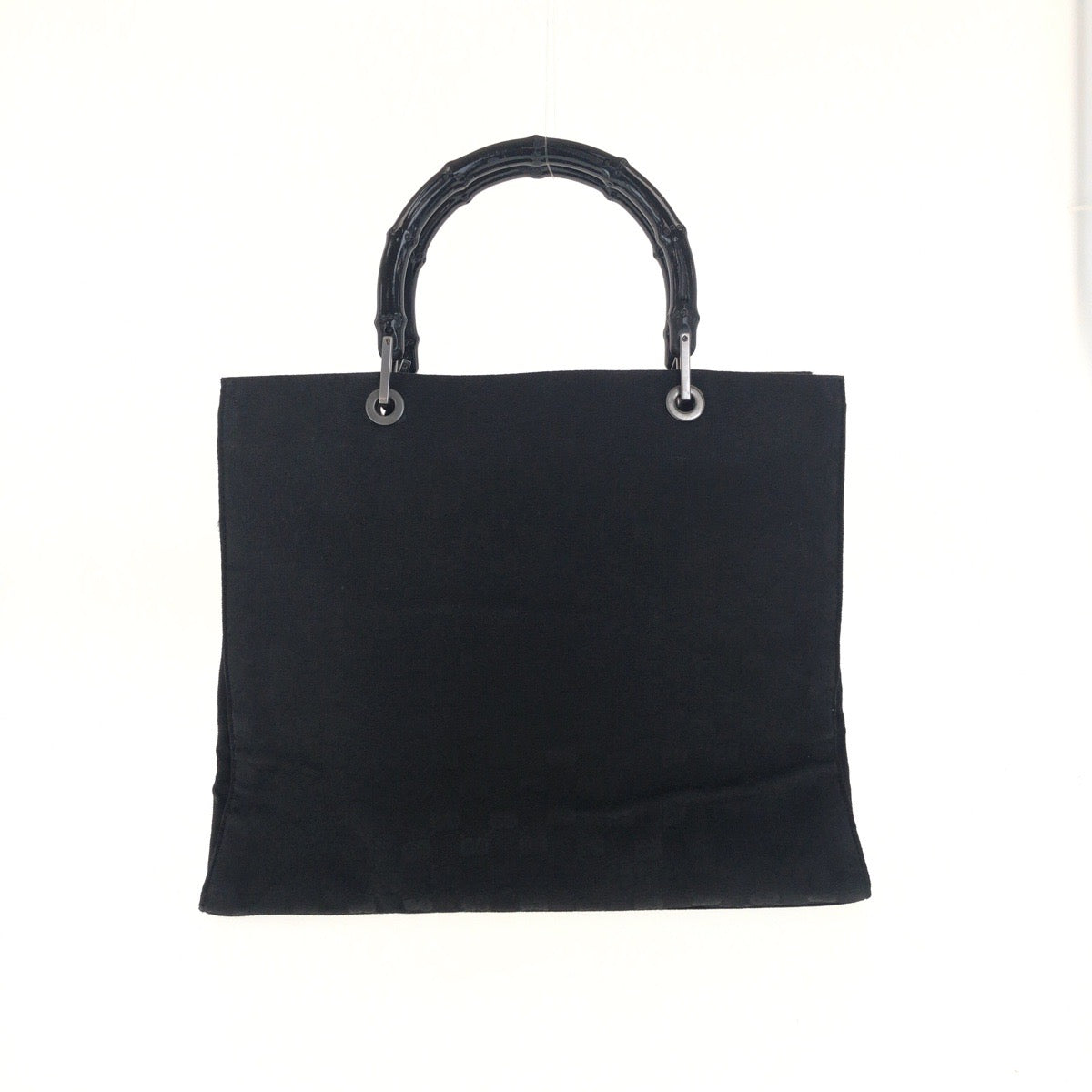 20173
GUCCI グッチ バンブー ブラック 黒 シルバー金具 GGキャンバス 002・1010 ハンドバッグ トートバッグ レディース AB28