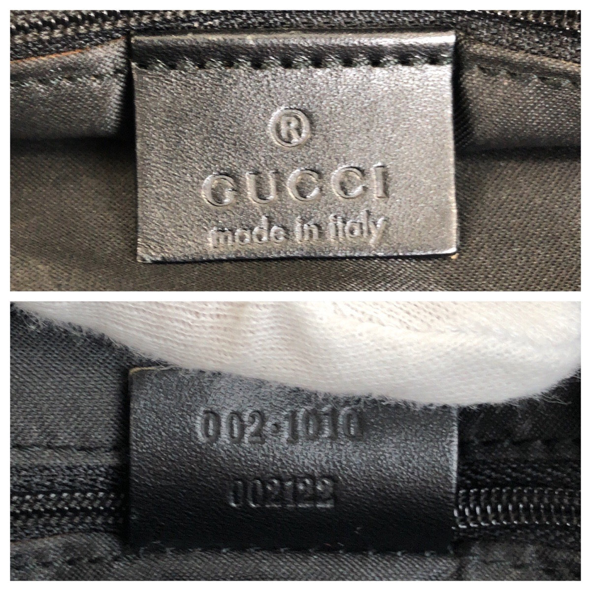 20173
GUCCI グッチ バンブー ブラック 黒 シルバー金具 GGキャンバス 002・1010 ハンドバッグ トートバッグ レディース AB28