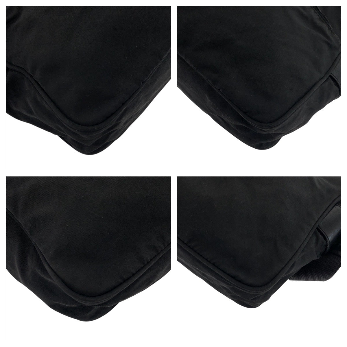 20174
PRADA プラダ テスート 三角ロゴプレート ブラック 黒 シルバー金具 ナイロン ショルダーバッグ ポシェット レディース AB35