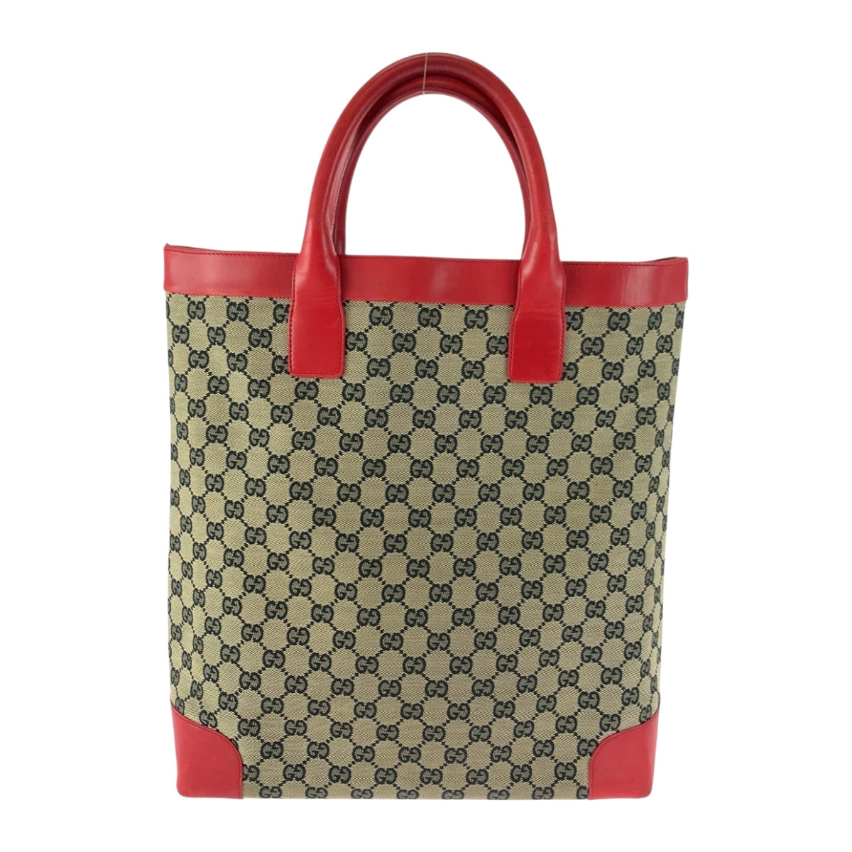 20177
GUCCI グッチ レッド ベージュ GGキャンバス 002 1121 トートバッグ ハンドバッグ レディース AB29