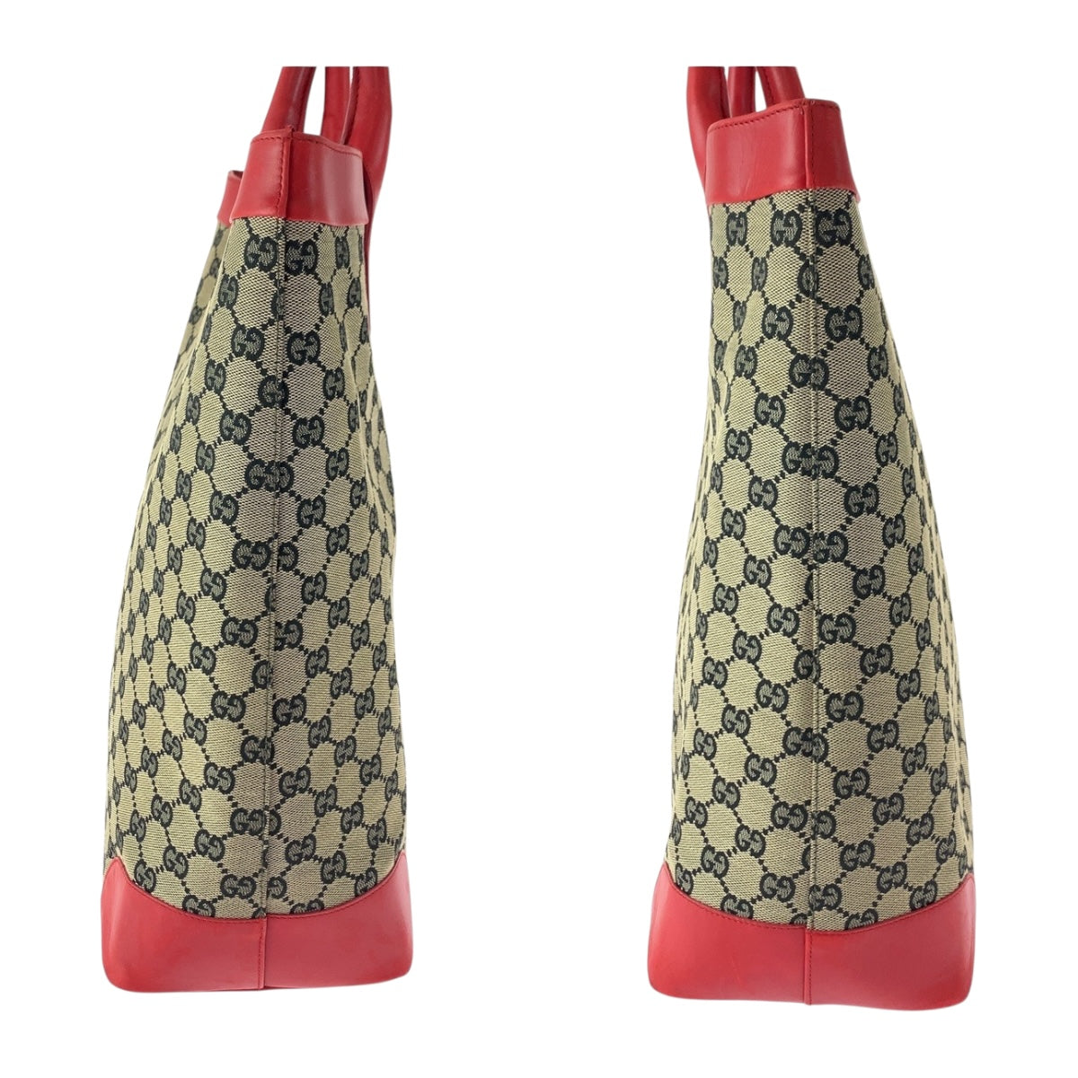 20177
GUCCI グッチ レッド ベージュ GGキャンバス 002 1121 トートバッグ ハンドバッグ レディース AB29
