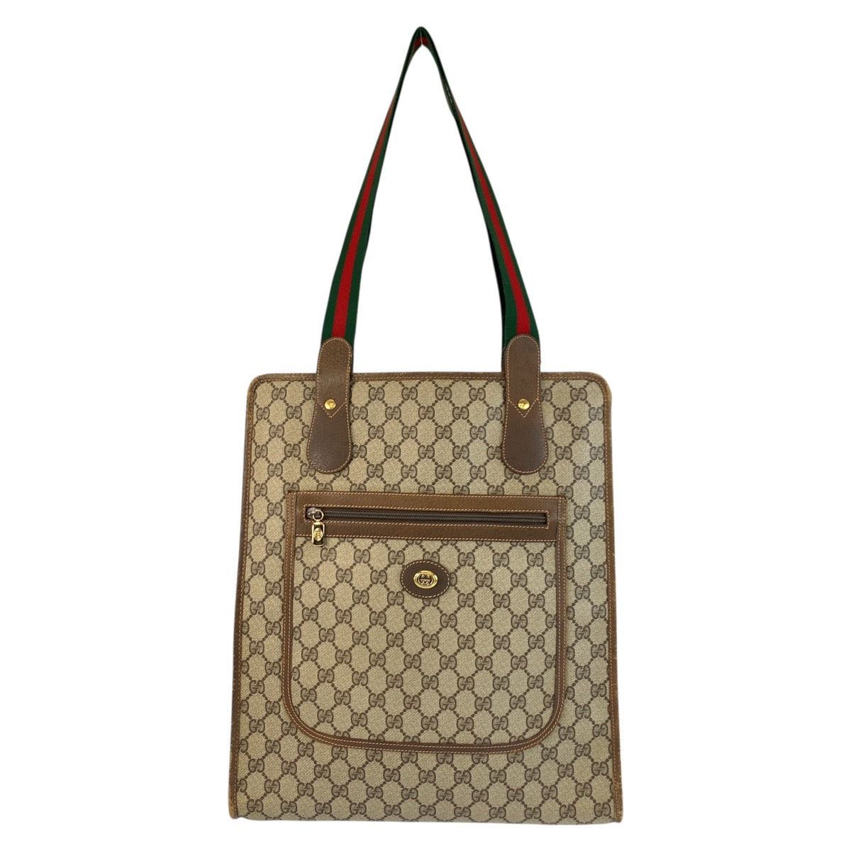 20178
GUCCI グッチ ヴィンテージ シェリーライン オールドグッチ ベージュ ブラウン ゴールド金具 GGスプリームキャンバス / レザー 89 02 092 トートバッグ ショルダーバッグ メンズ AB19