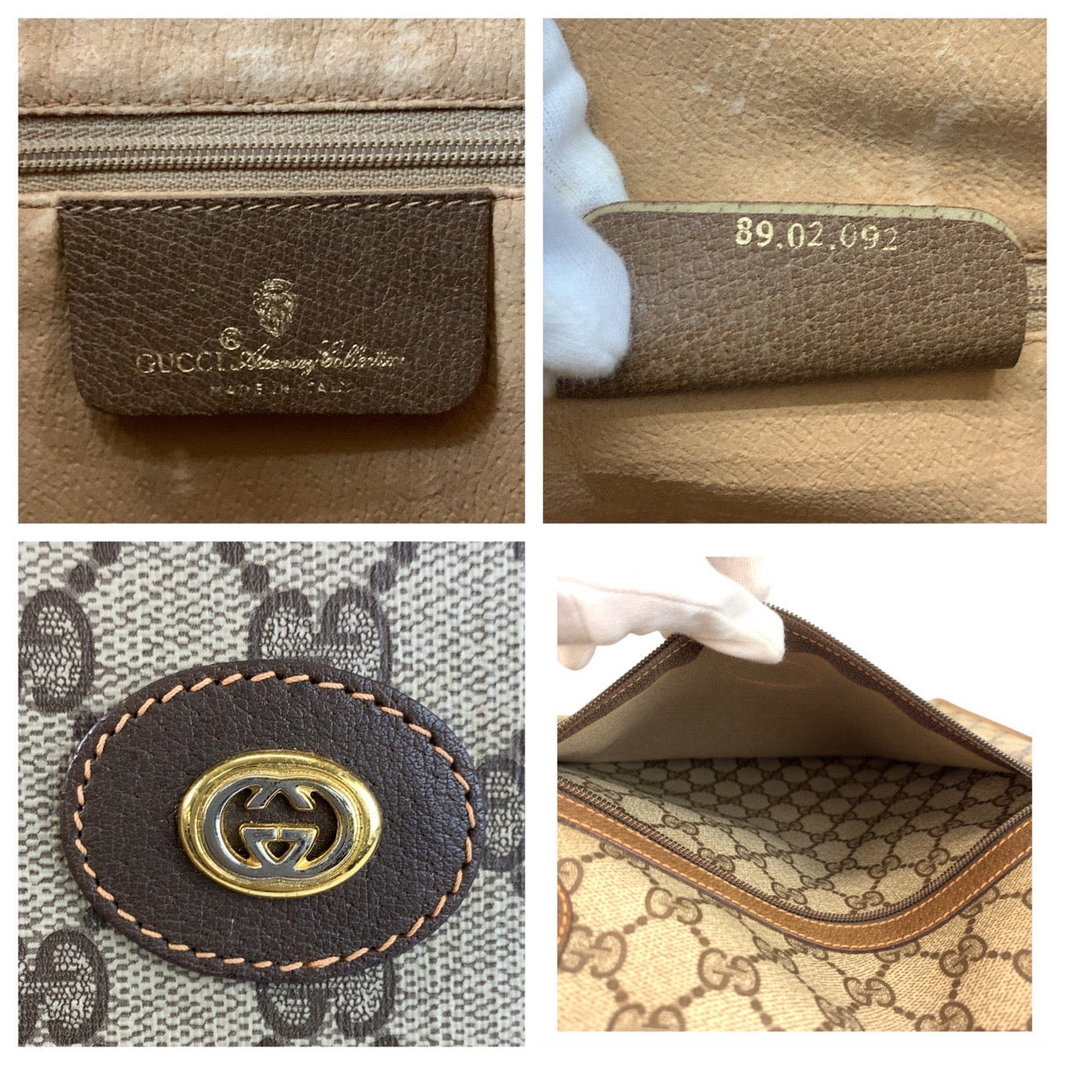 20178
GUCCI グッチ ヴィンテージ シェリーライン オールドグッチ ベージュ ブラウン ゴールド金具 GGスプリームキャンバス / レザー 89 02 092 トートバッグ ショルダーバッグ メンズ AB19