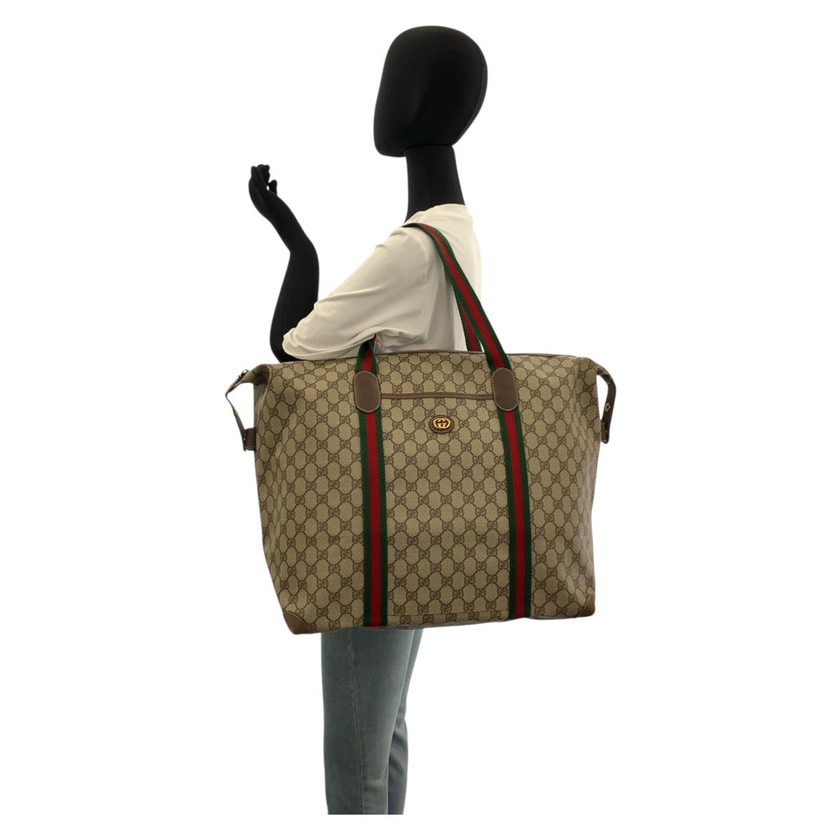 20181
GUCCI グッチ ヴィンテージ シェリーライン オールドグッチ ベージュ ブラウン ゴールド金具 GGスプリームキャンバス / レザー 012 39 6211 ボストンバッグ ボストンバッグ メンズ ABP44