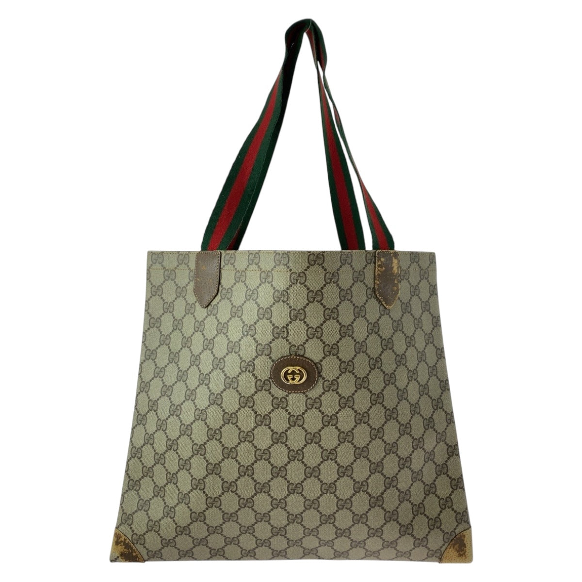20182
GUCCI グッチ ヴィンテージ オールドグッチ シェリーライン ベージュ グリーン レッド GGスプリームキャンバス 002 63 0048 トートバッグ ショルダーバッグ レディース AB15