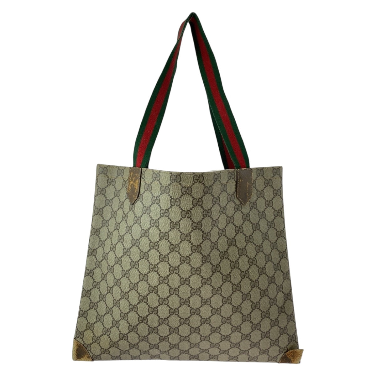 20182
GUCCI グッチ ヴィンテージ オールドグッチ シェリーライン ベージュ グリーン レッド GGスプリームキャンバス 002 63 0048 トートバッグ ショルダーバッグ レディース AB15
