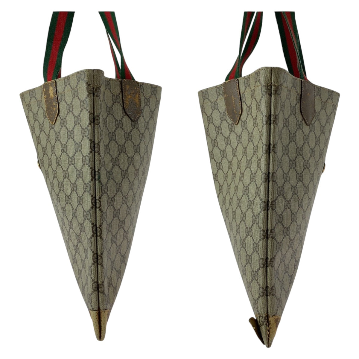 20182
GUCCI グッチ ヴィンテージ オールドグッチ シェリーライン ベージュ グリーン レッド GGスプリームキャンバス 002 63 0048 トートバッグ ショルダーバッグ レディース AB15
