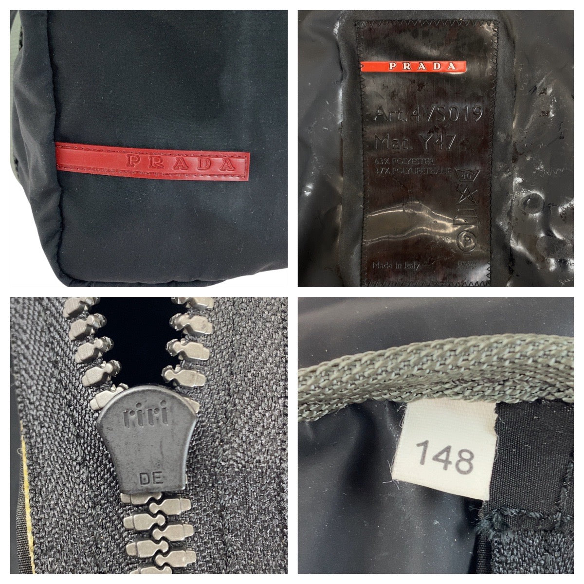 20184
PRADA SPORTS プラダスポーツ テスート ブラック 黒 シルバー金具 ナイロン ハンドバッグ ボストンバッグ 男女兼用 レディース AB25