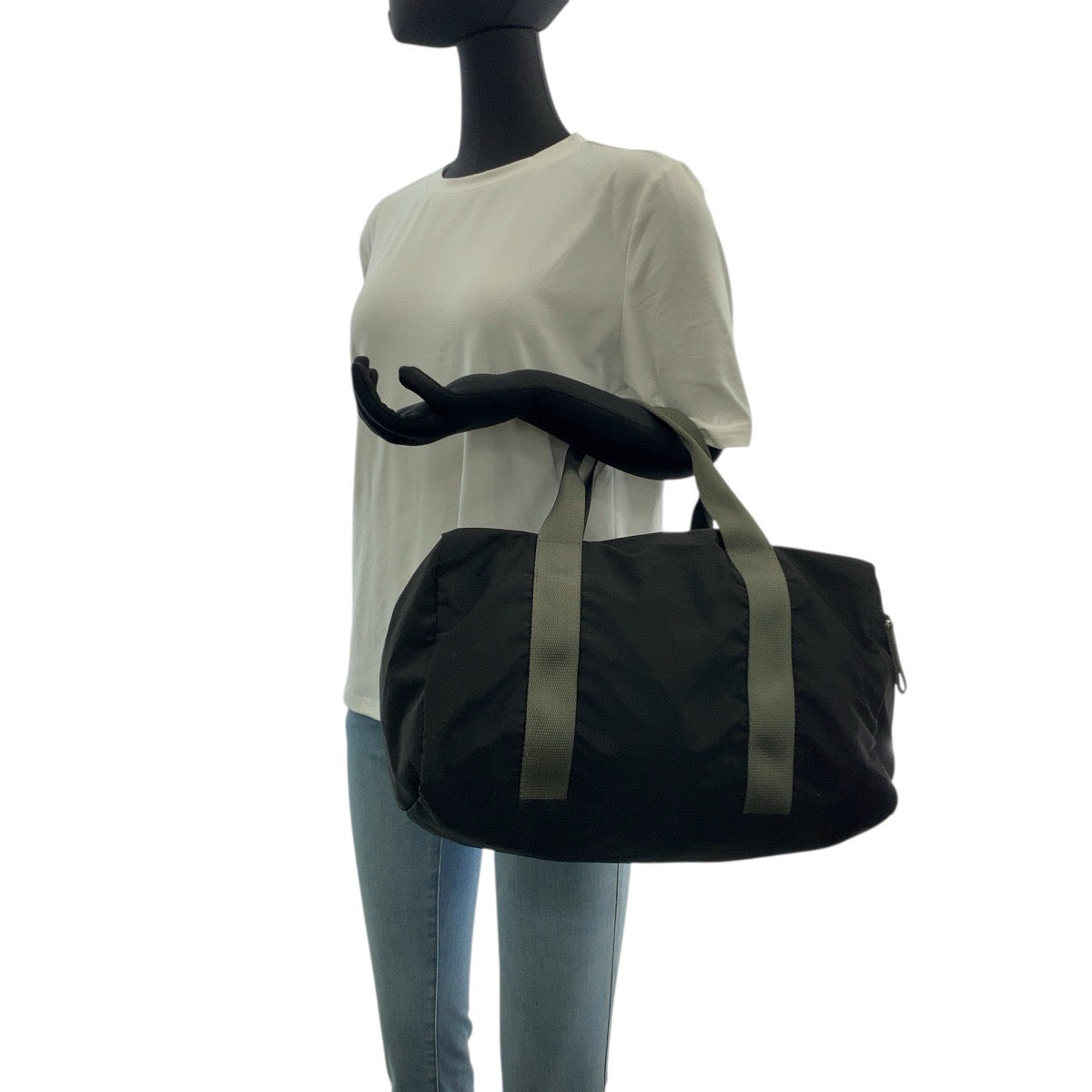 20184
PRADA SPORTS プラダスポーツ テスート ブラック 黒 シルバー金具 ナイロン ハンドバッグ ボストンバッグ 男女兼用 レディース AB25