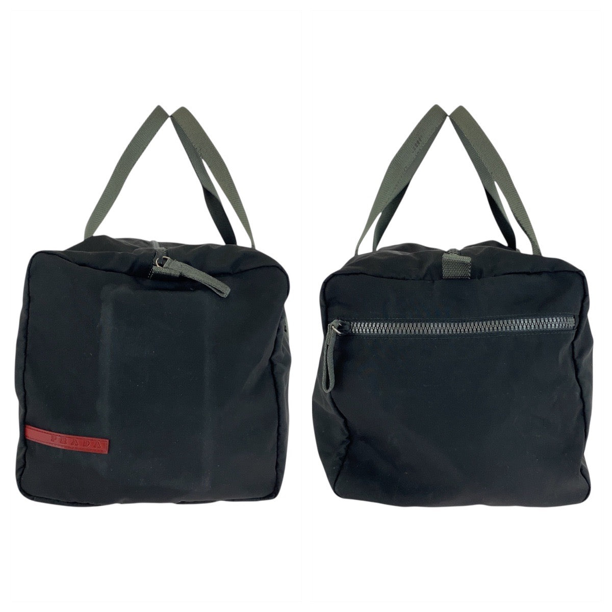 20184
PRADA SPORTS プラダスポーツ テスート ブラック 黒 シルバー金具 ナイロン ハンドバッグ ボストンバッグ 男女兼用 レディース AB25