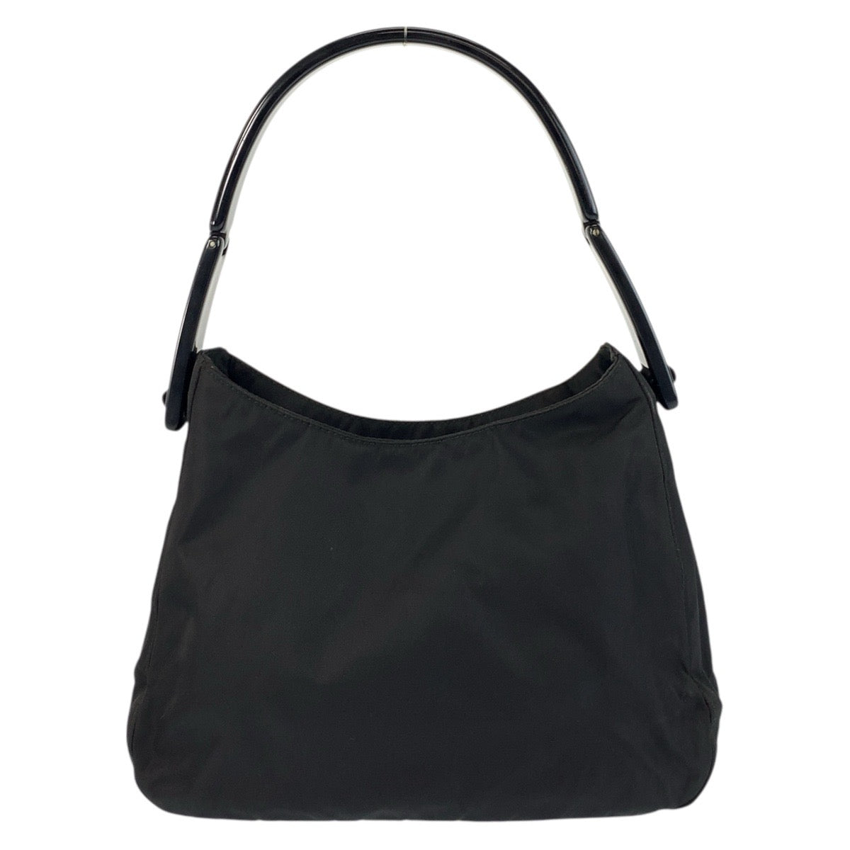 20187
PRADA Tessuto Triangle Logo Plate Black Nylon / Plastic Handbag Ladies ABP29