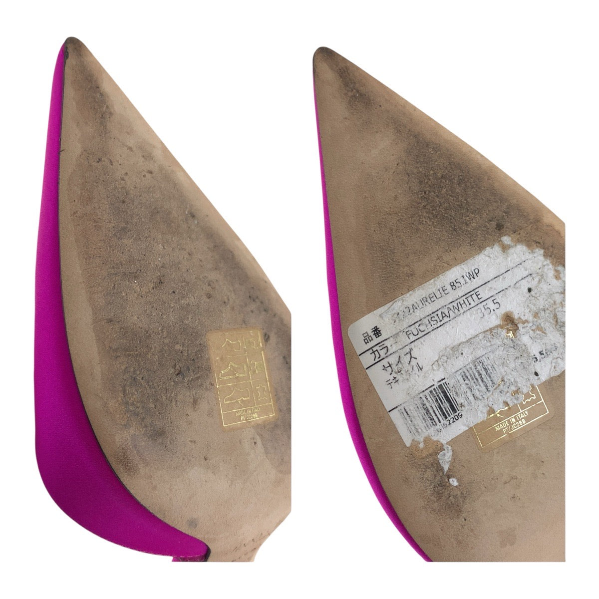20188
JIMMY CHOO ジミーチュウ パール サイズ35 1/2 ピンク ホワイト サテン パンプス ハイヒール レディース ABP9