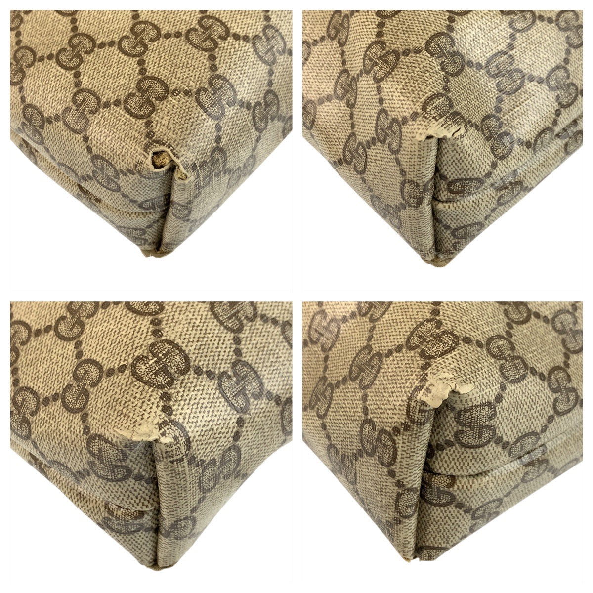 20189
GUCCI グッチ ヴィンテージ シェリーライン ベージュ GGスプリームキャンバス / レザー トートバッグ ショルダーバッグ レディース AB16