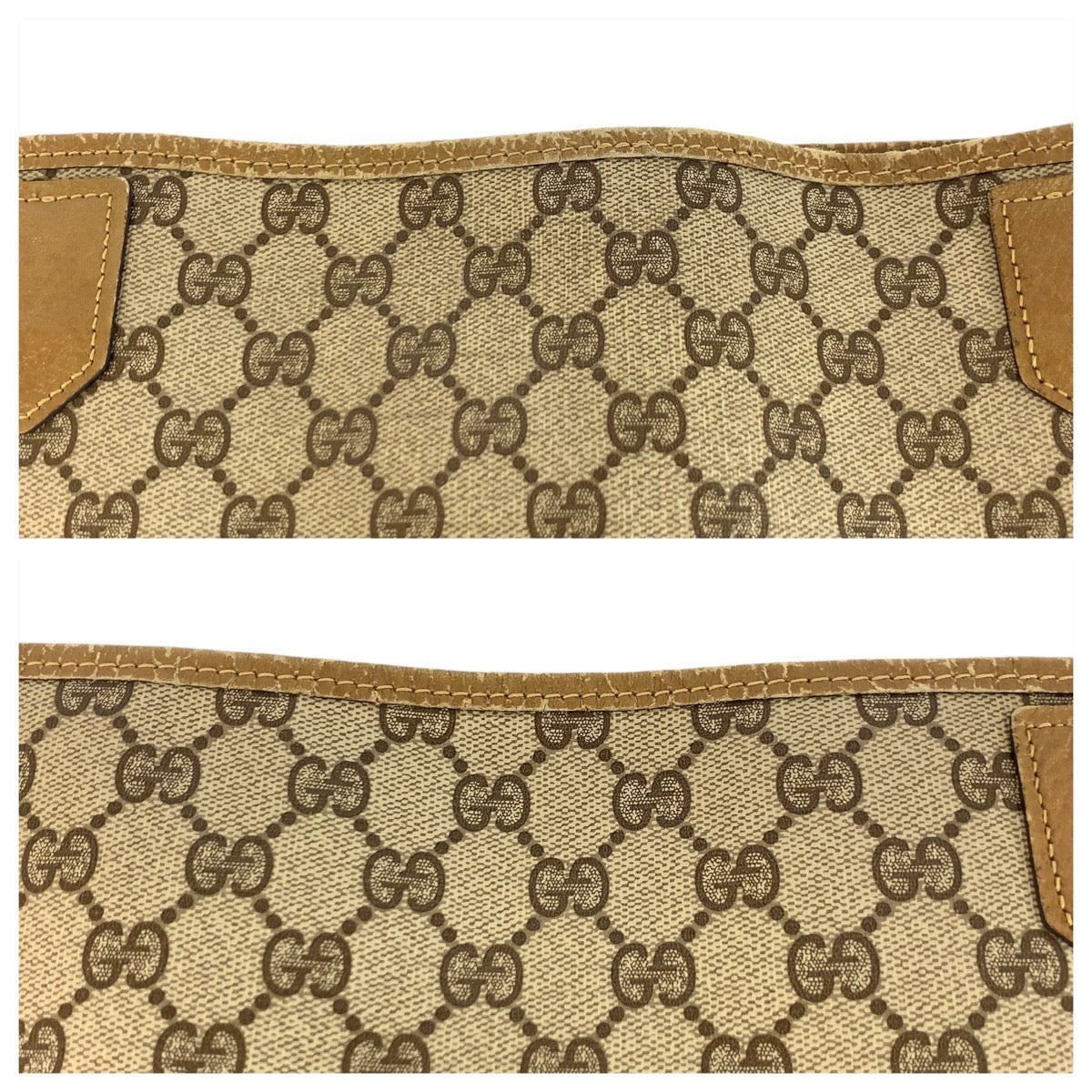 20189
GUCCI グッチ ヴィンテージ シェリーライン ベージュ GGスプリームキャンバス / レザー トートバッグ ショルダーバッグ レディース AB16