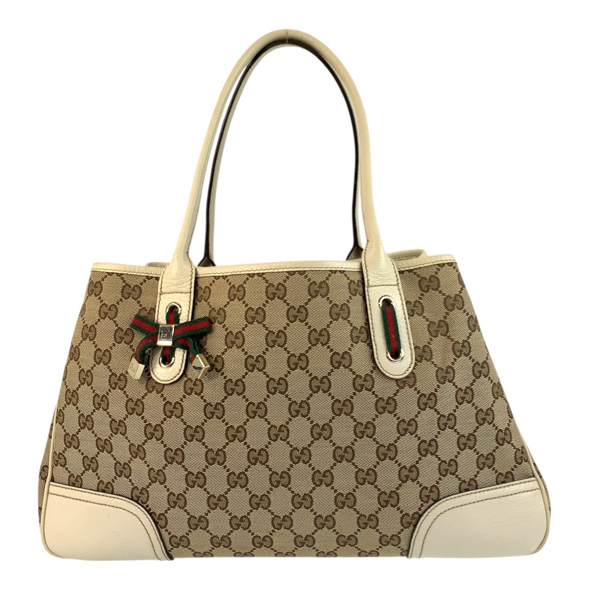 20190
GUCCI Princy Sherry Line Beige Ivory Gold Hardware GG Canvas / Leather 163805 Tote Bag Shoulder Bag Ladies ABP36