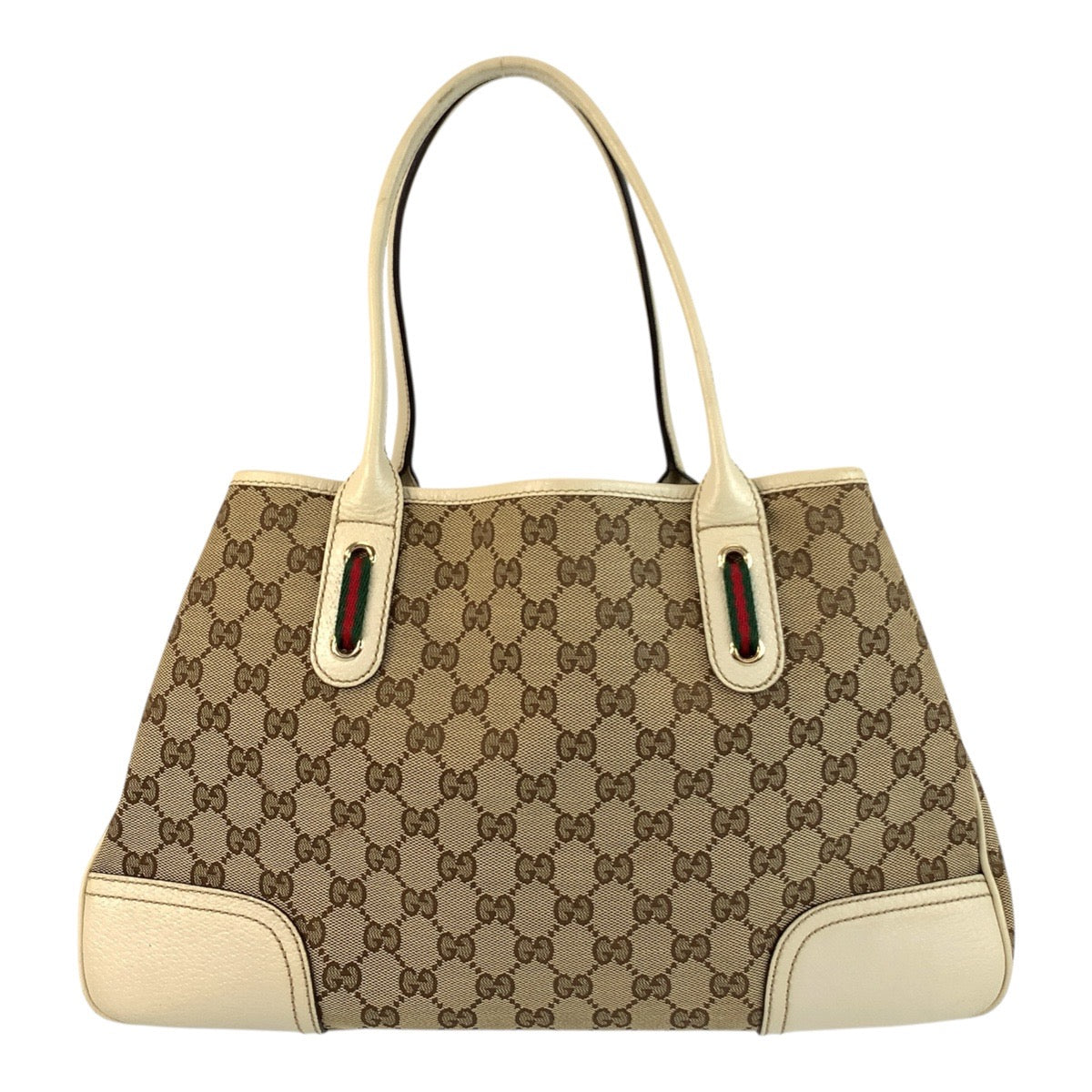 20190
GUCCI Princy Sherry Line Beige Ivory Gold Hardware GG Canvas / Leather 163805 Tote Bag Shoulder Bag Ladies ABP36