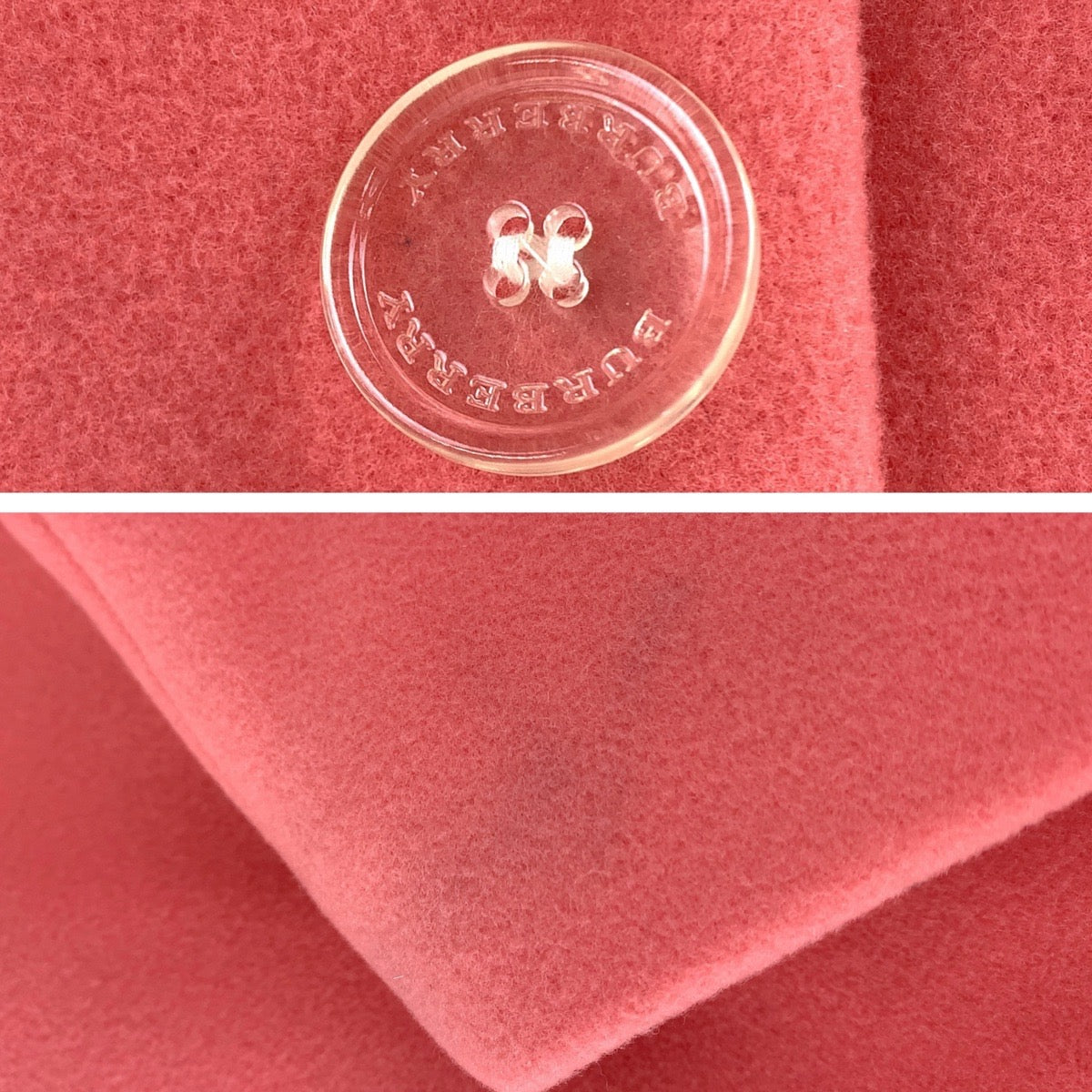 20192
BURBERRY バーバリー 12Y/152cm ピンク ウール オーバーコート ダブルブレスト キッズ ABP16