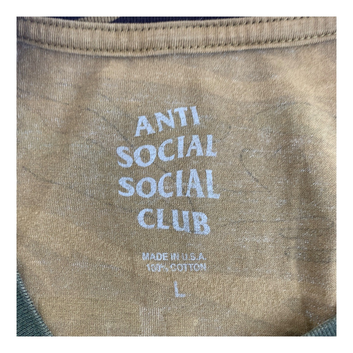 20197
ANTI SOCIAL SOCIAL CLUB アンチソーシャルソーシャルクラブ カモフラ サイズL マルチカラー コットン 半袖Tシャツ クルーネック メンズ ABP8