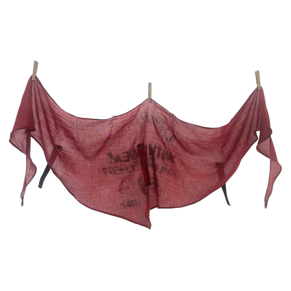 20199
DIESEL ディーゼル レッド ブラック リネン / レーヨン スカーフ ストール ショール マスク メンズ ABP5