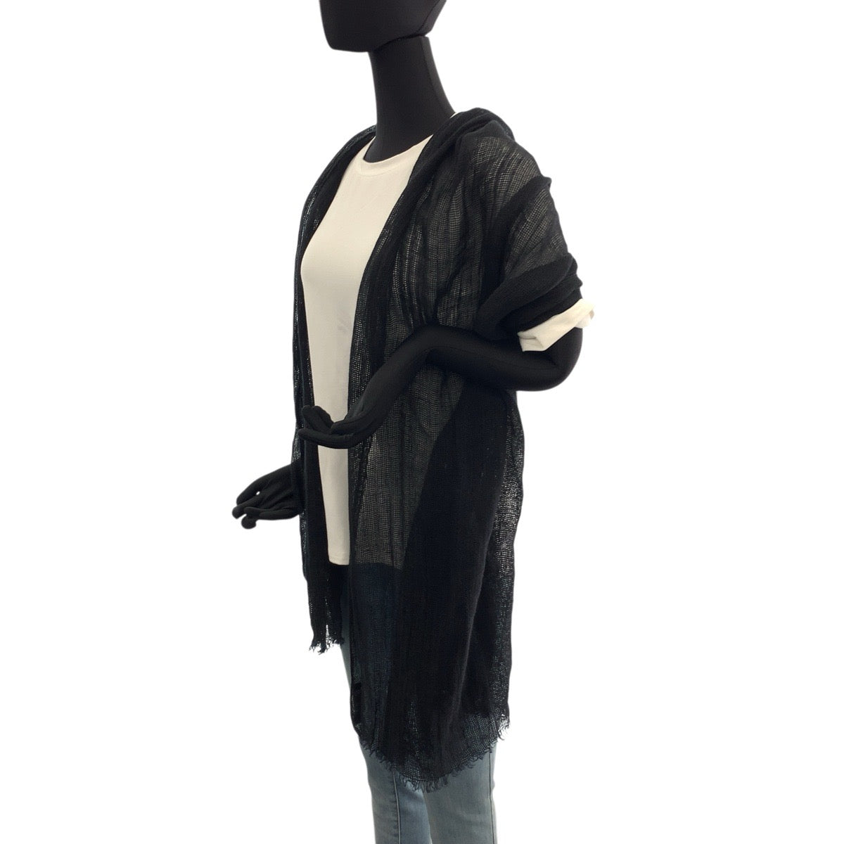 20200
DOLCE&GABBANA Black Linen RN104883 Stole Shawl Ladies ABP