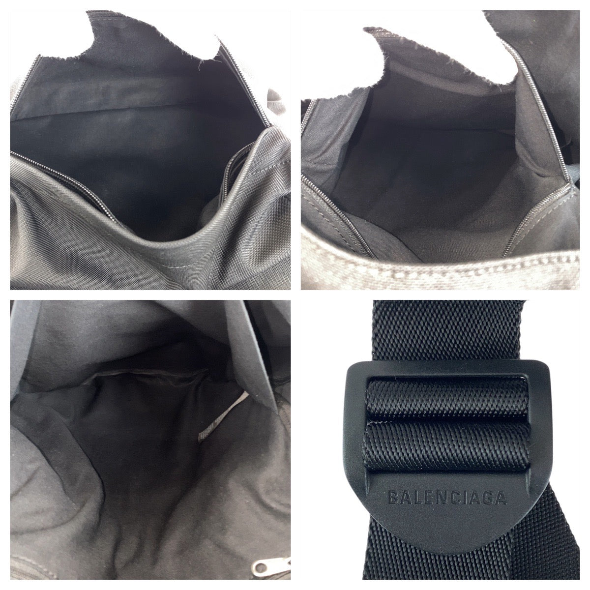 20201
BALENCIAGA バレンシアガ ブラック 黒 シルバー金具 ナイロン リュック バックパック メンズ ABP