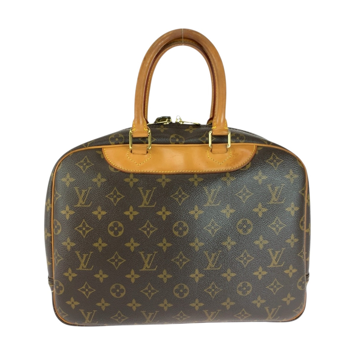 20203
LOUIS VUITTON ルイヴィトン モノグラム ドーヴィル ブラウン ゴールド金具 PVC M47270 ハンドバッグ レディース AB52
