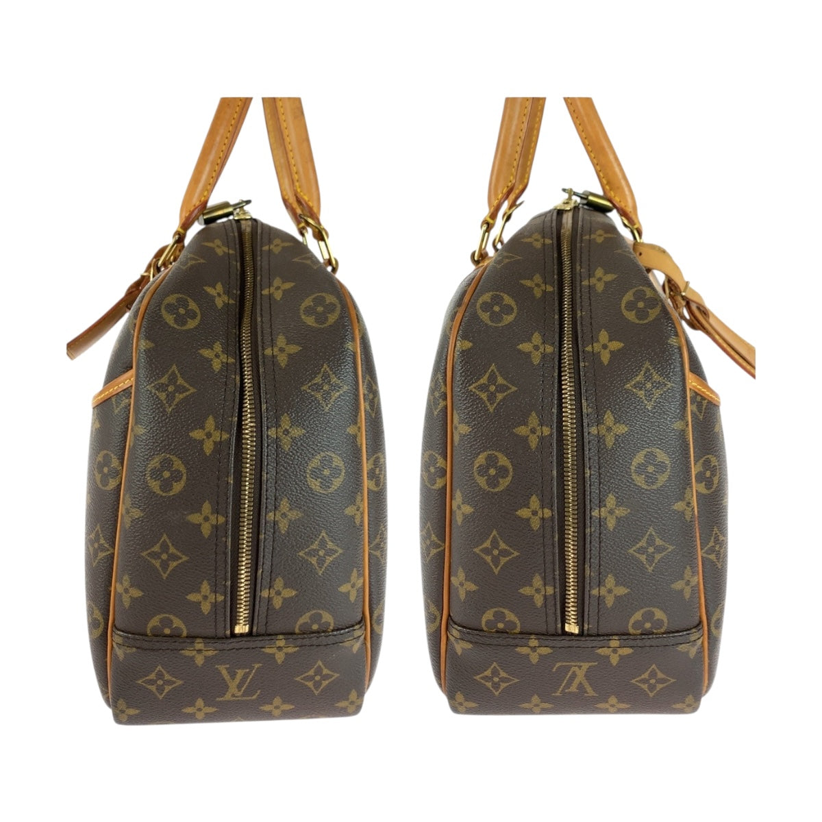 20203
LOUIS VUITTON ルイヴィトン モノグラム ドーヴィル ブラウン ゴールド金具 PVC M47270 ハンドバッグ レディース AB52