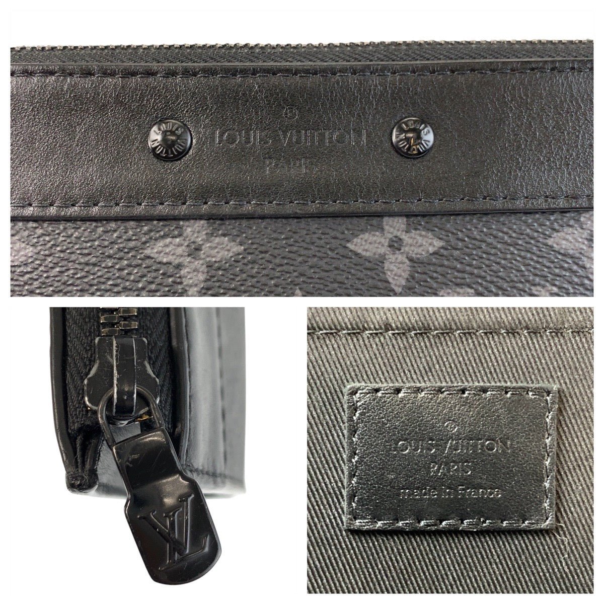 20204
LOUIS VUITTON ルイヴィトン モノグラム エクリプス ポシェット ジュール ブラック グレー PVC / レザー M82074 クラッチバッグ セカンドバッグ メンズ ABP62