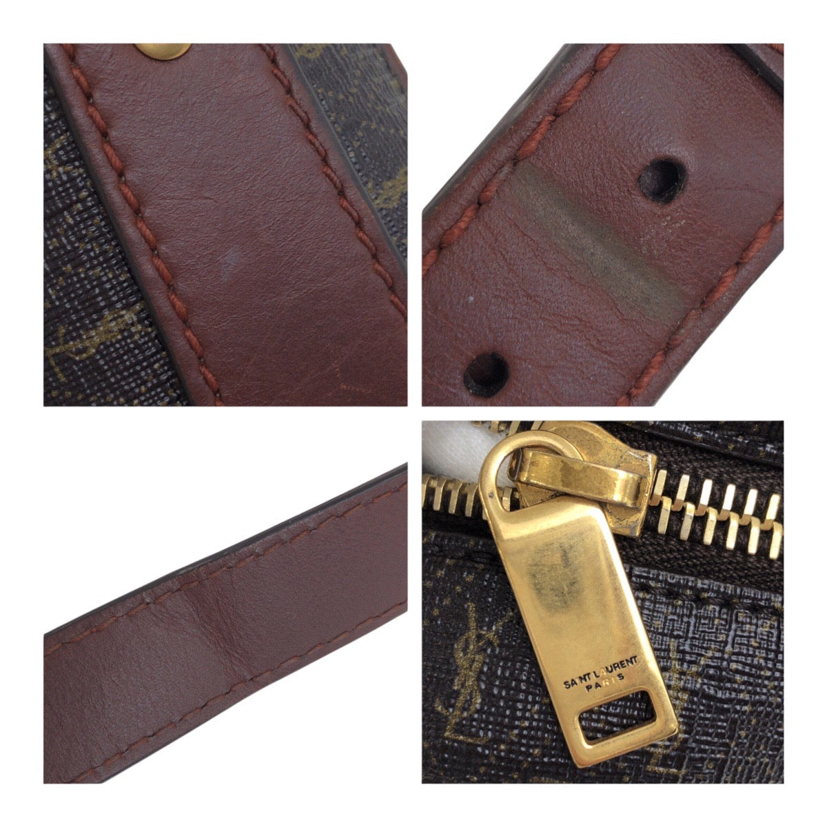 20209
SAINT LAURENT PARIS Saint Laurent Paris Le Monogram YSL Brown Gold Hardware Leather 669957 Shoulder Bag Crossbody Bag Ladies AB64