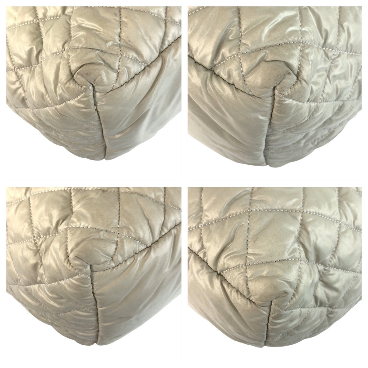 20210
CHANEL シャネル ココクーン グレー シルバー金具 ナイロン トートバッグ ショルダーバッグ レディース AB70