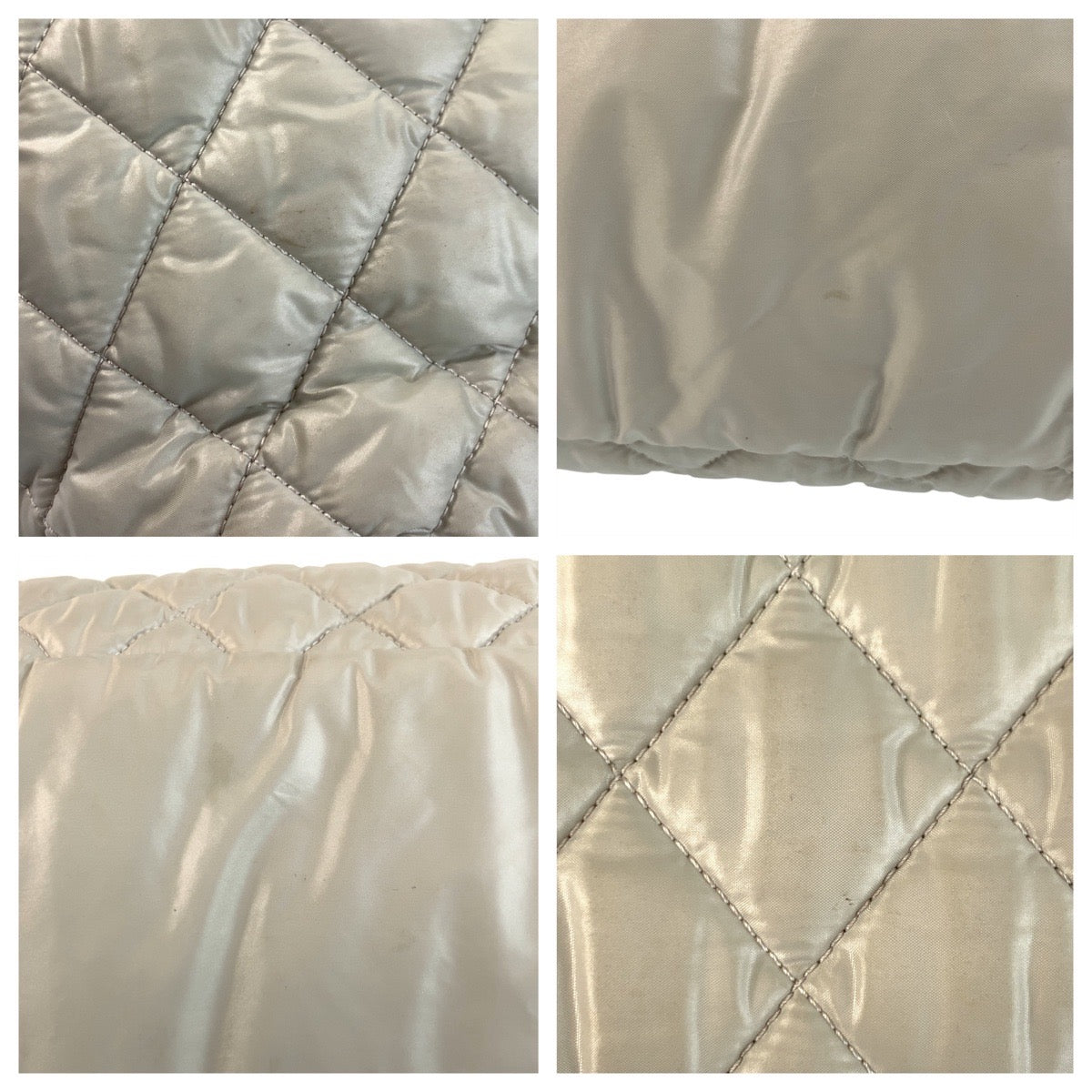 20210
CHANEL シャネル ココクーン グレー シルバー金具 ナイロン トートバッグ ショルダーバッグ レディース AB70