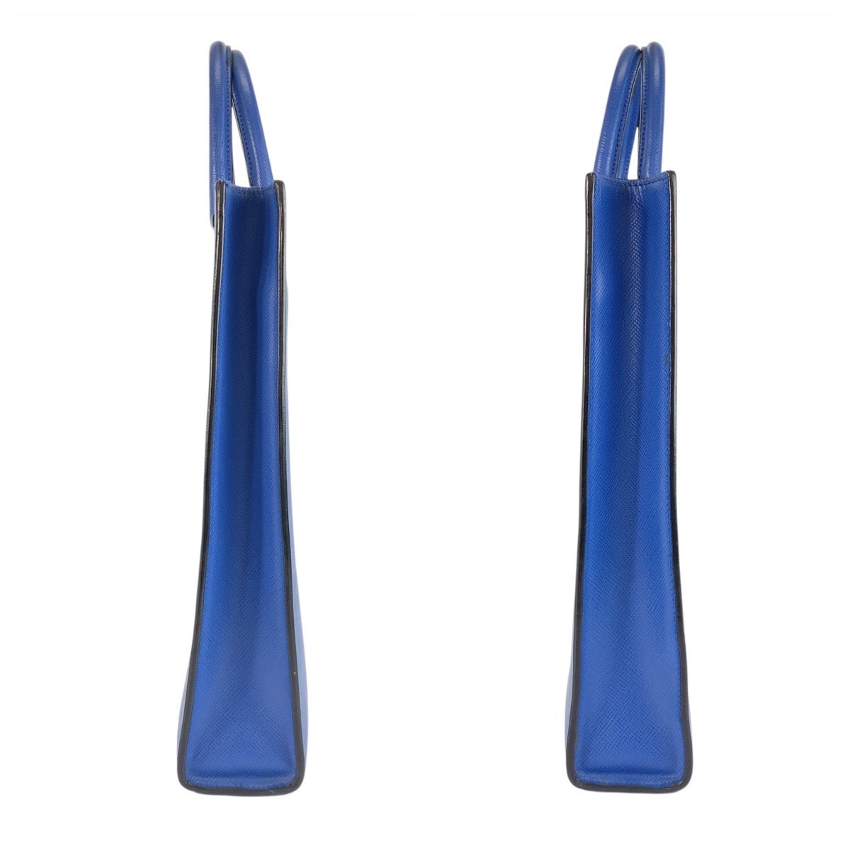 20213
PRADA プラダ サフィアーノ 三角ロゴプレート ブルー シルバー金具 レザー トートバッグ ハンドバッグ 男女兼用 メンズ ABP70