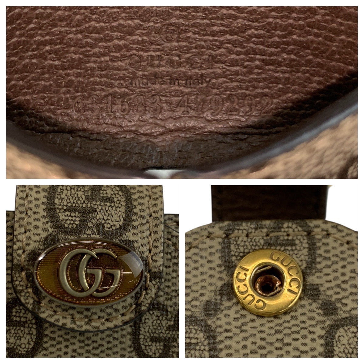 20216
GUCCI グッチ ベージュ ゴールド金具 GGスプリームキャンバス 631683 エアポッズケース 男女兼用 メンズ A16