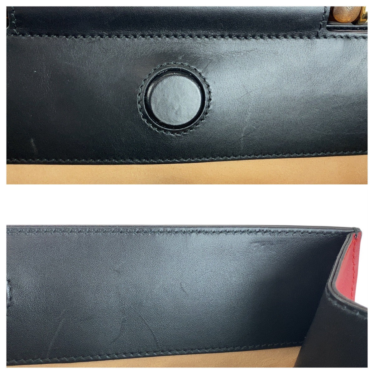 20217
GUCCI グッチ バンブー ニムフェア ブラック 黒 ゴールド金具 レザー 453764 ハンドバッグ ショルダーバッグ 2WAY レディース ABP82