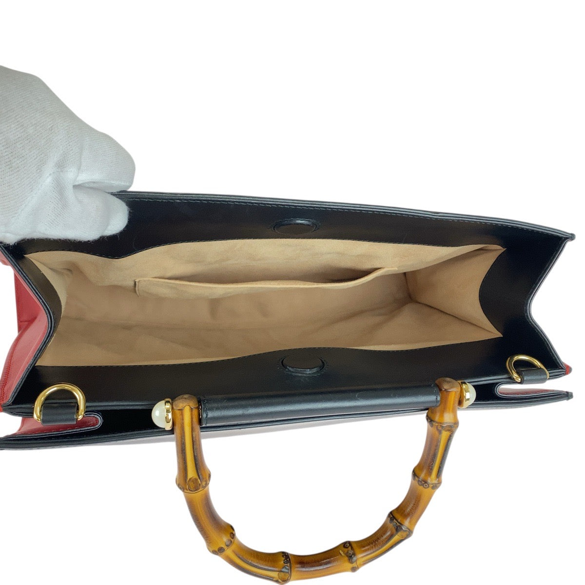 20217
GUCCI グッチ バンブー ニムフェア ブラック 黒 ゴールド金具 レザー 453764 ハンドバッグ ショルダーバッグ 2WAY レディース ABP82