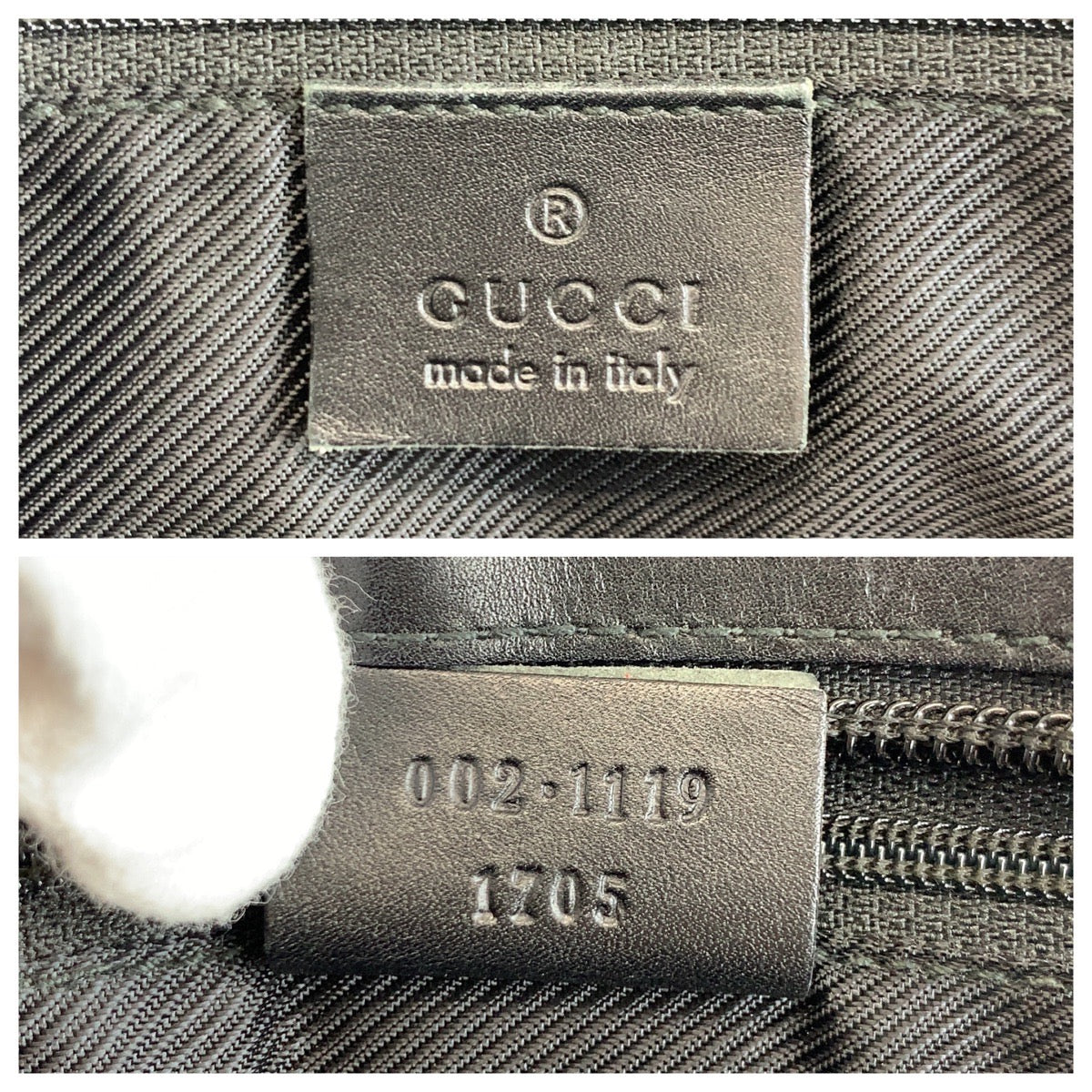 20220
GUCCI グッチ ブラック 黒 GGキャンバス / レザー 002 1119 トートバッグ ハンドバッグ レディース ABP32