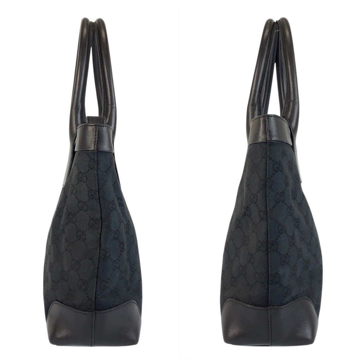 20220
GUCCI グッチ ブラック 黒 GGキャンバス / レザー 002 1119 トートバッグ ハンドバッグ レディース ABP32