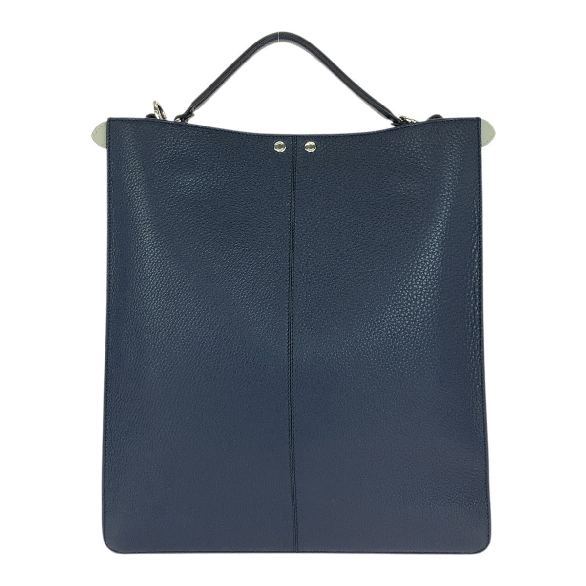 20221
FENDI フェンディ ピーカブー アイシーユー ネイビー シルバー金具 レザー 7VA528 ショルダーバッグ トートバッグ 2way メンズ A100