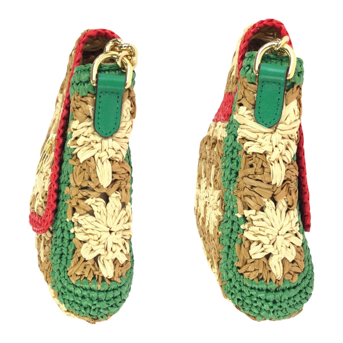 20222
GUCCI グッチ GGマーモント ベージュ ゴールド 金具 ラフィア 574433 チェーンショルダーバッグ ポシェット レディース A95