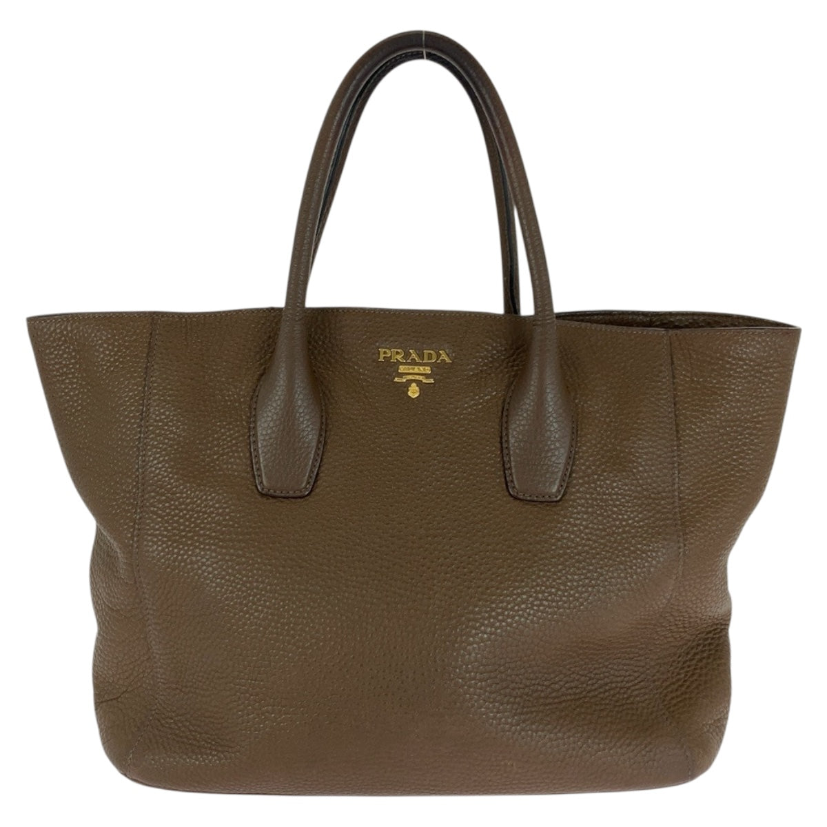 20223
PRADA プラダ ブラウン ゴールド金具 レザー トートバッグ ショルダーバッグ レディース ABP57