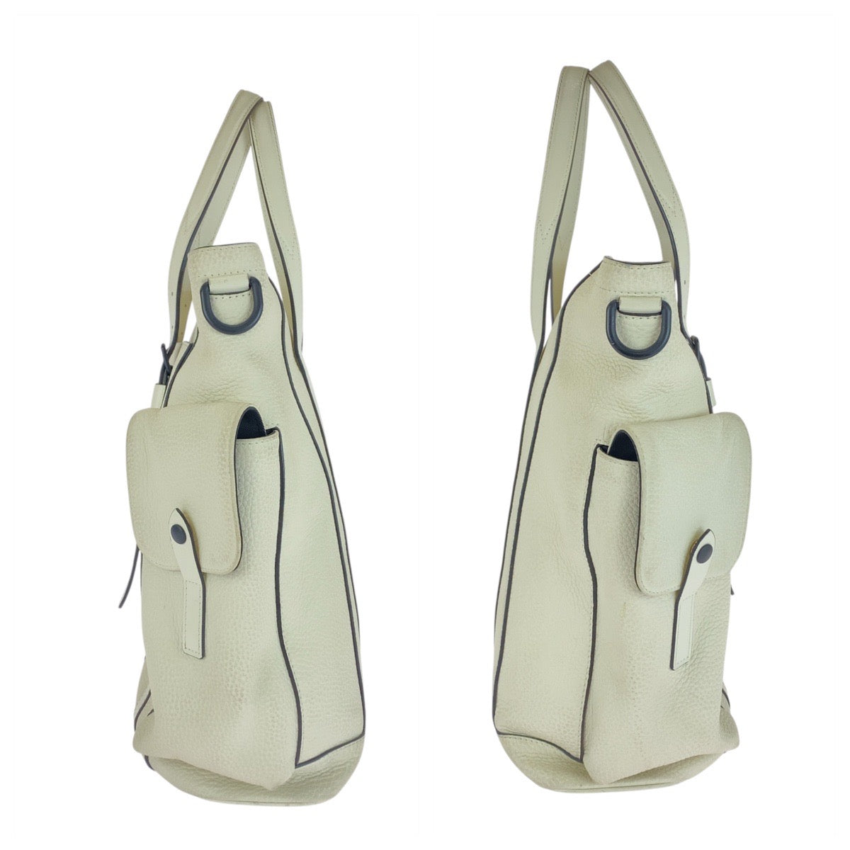 20226
LOUIS VUITTON ルイヴィトン トリヨン クリストファートート ホワイト クリーム ブラック金具 レザー M58477 トートバッグ ハンドバッグ メンズ AB160