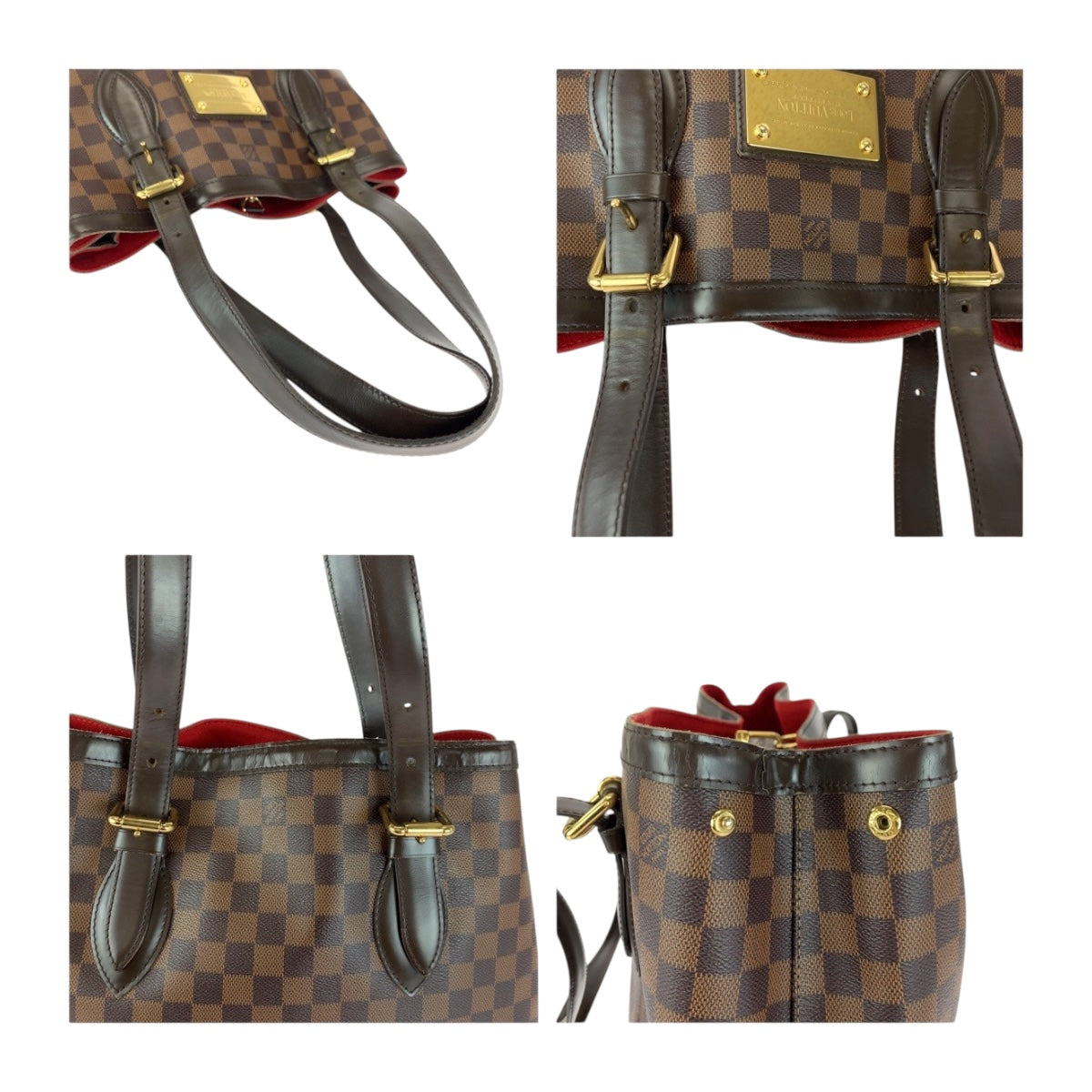 20229
LOUIS VUITTON ルイヴィトン ダミエ ハムステッドMM ブラウン ゴールド金具 PVC N51204 トートバッグ ショルダーバッグ レディース ABP74