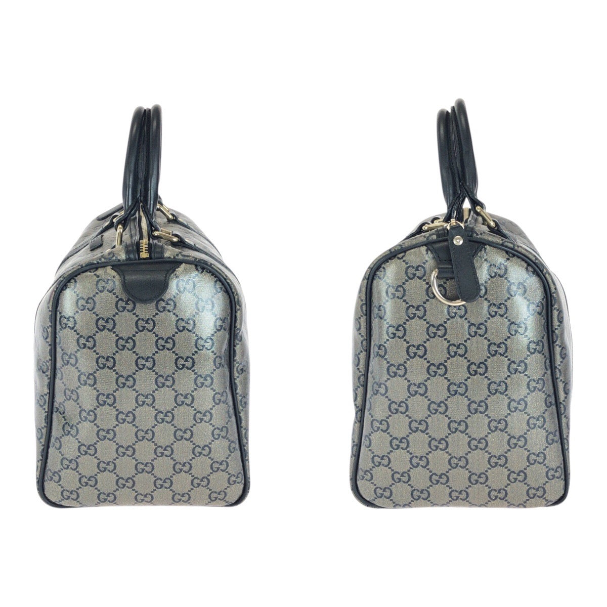 20231
GUCCI グッチ GGクリスタル グレー ブラック ゴールド 金具 PVC 193603 ハンドバッグ ボストンバッグ レディース AB32