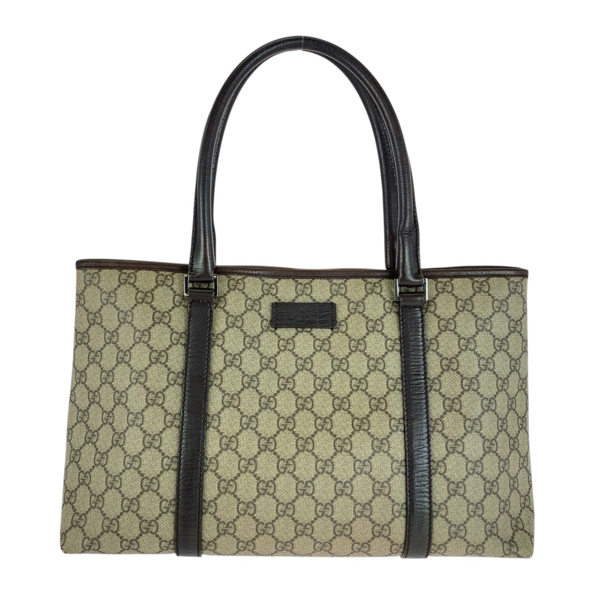 20233
GUCCI グッチ ベージュ ブラウン シルバー金具 GGスプリームキャンバス / レザー 114595 トートバッグ ショルダーバッグ レディース AB35