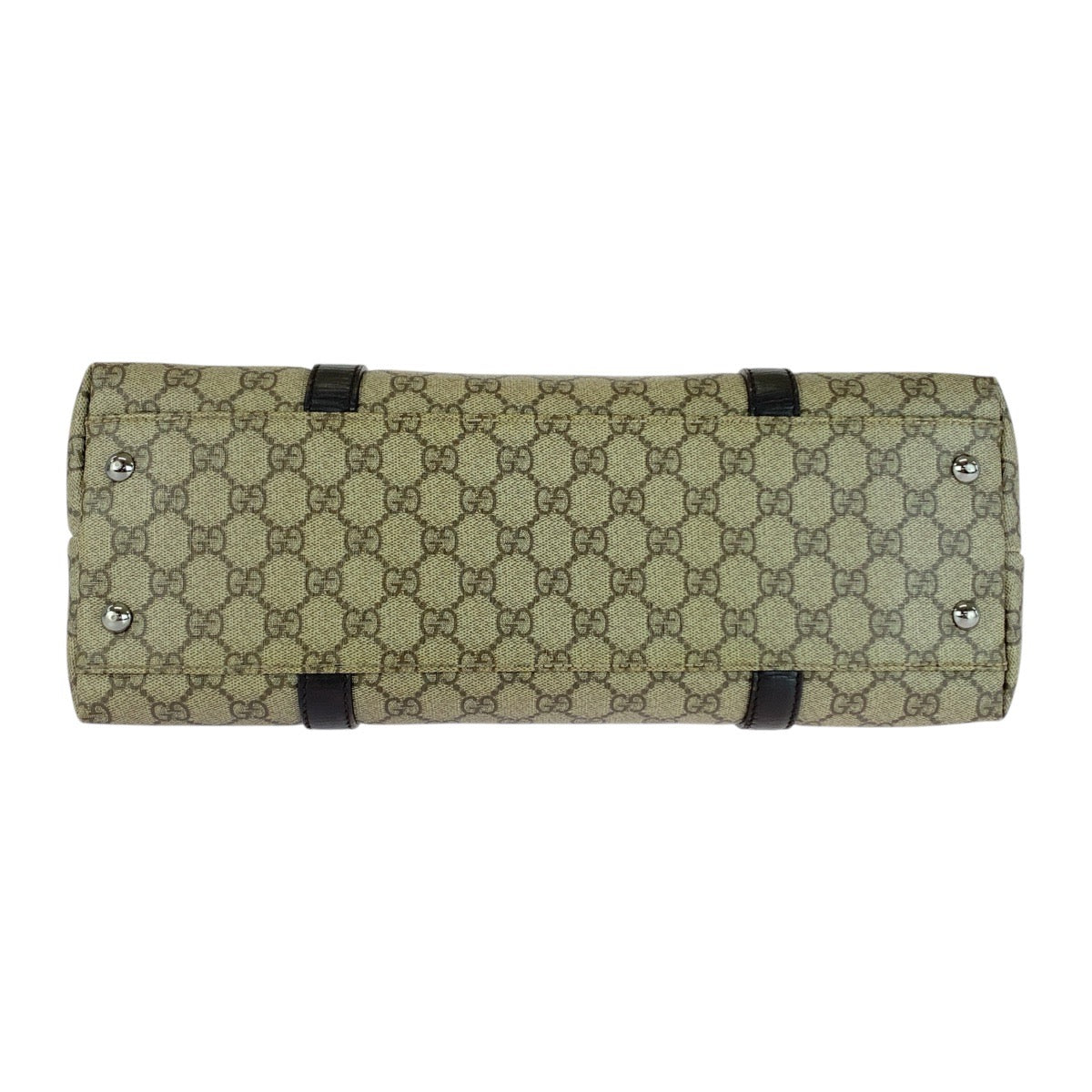 20233
GUCCI グッチ ベージュ ブラウン シルバー金具 GGスプリームキャンバス / レザー 114595 トートバッグ ショルダーバッグ レディース AB35