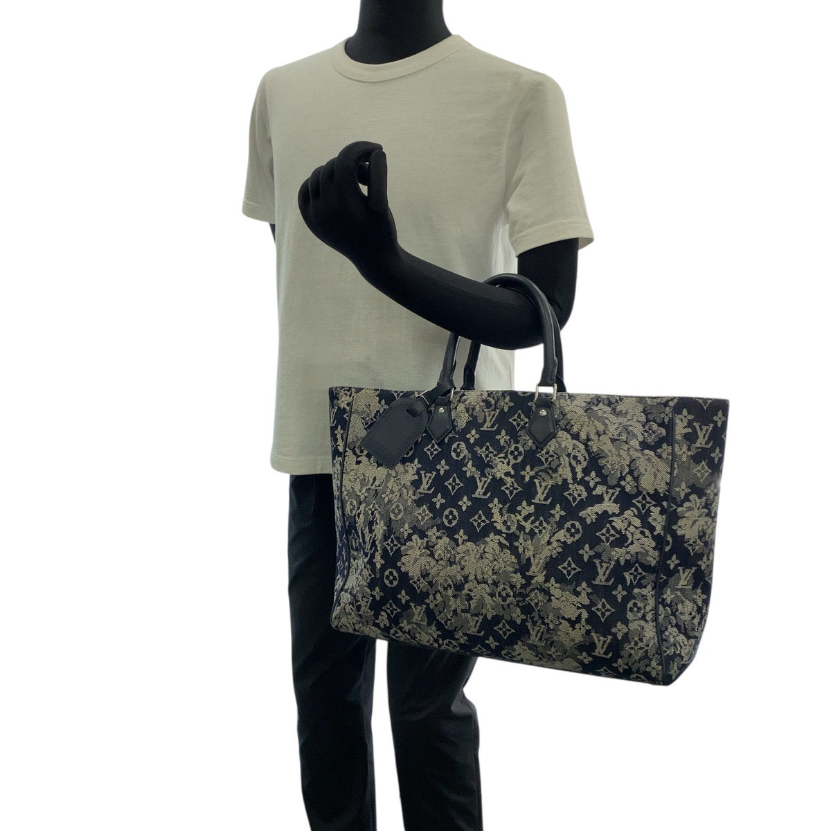 20234
LOUIS VUITTON ルイヴィトン モノグラム タペストリー グランサック ブルー シルバー金具 モノグラムキャンバス M57284 トートバッグ ビジネスバッグ メンズ AB124