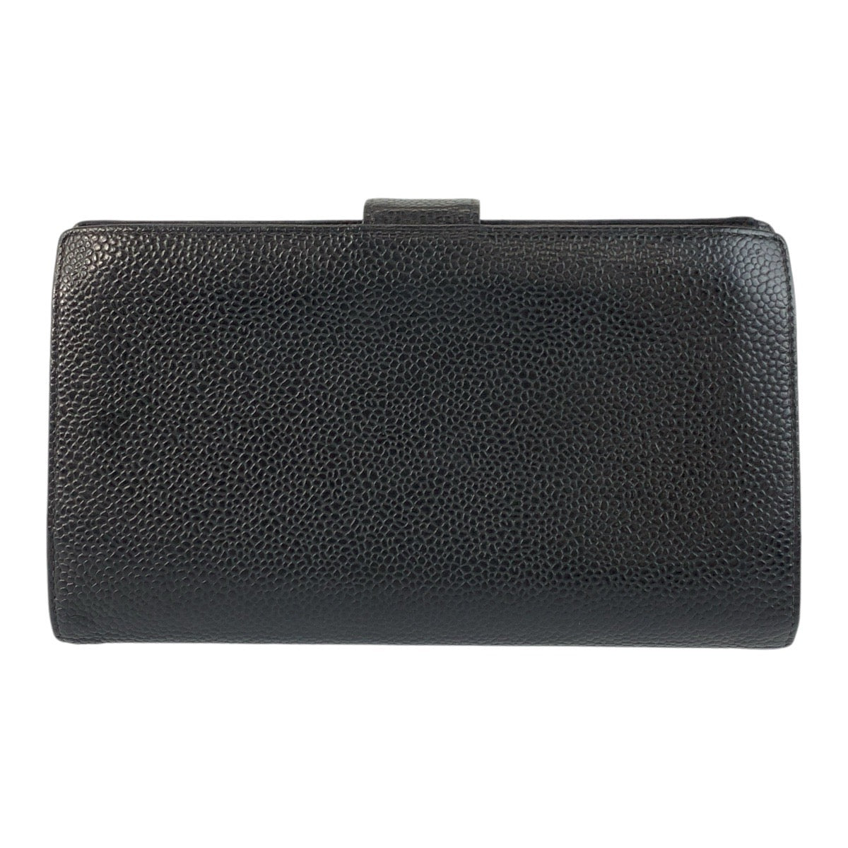 20235
CHANEL シャネル ヴィンテージ ココマーク ブラック 黒 ゴールド金具 キャビアスキン 折財布 がま口 コンパクトウォレット レディース ABP42