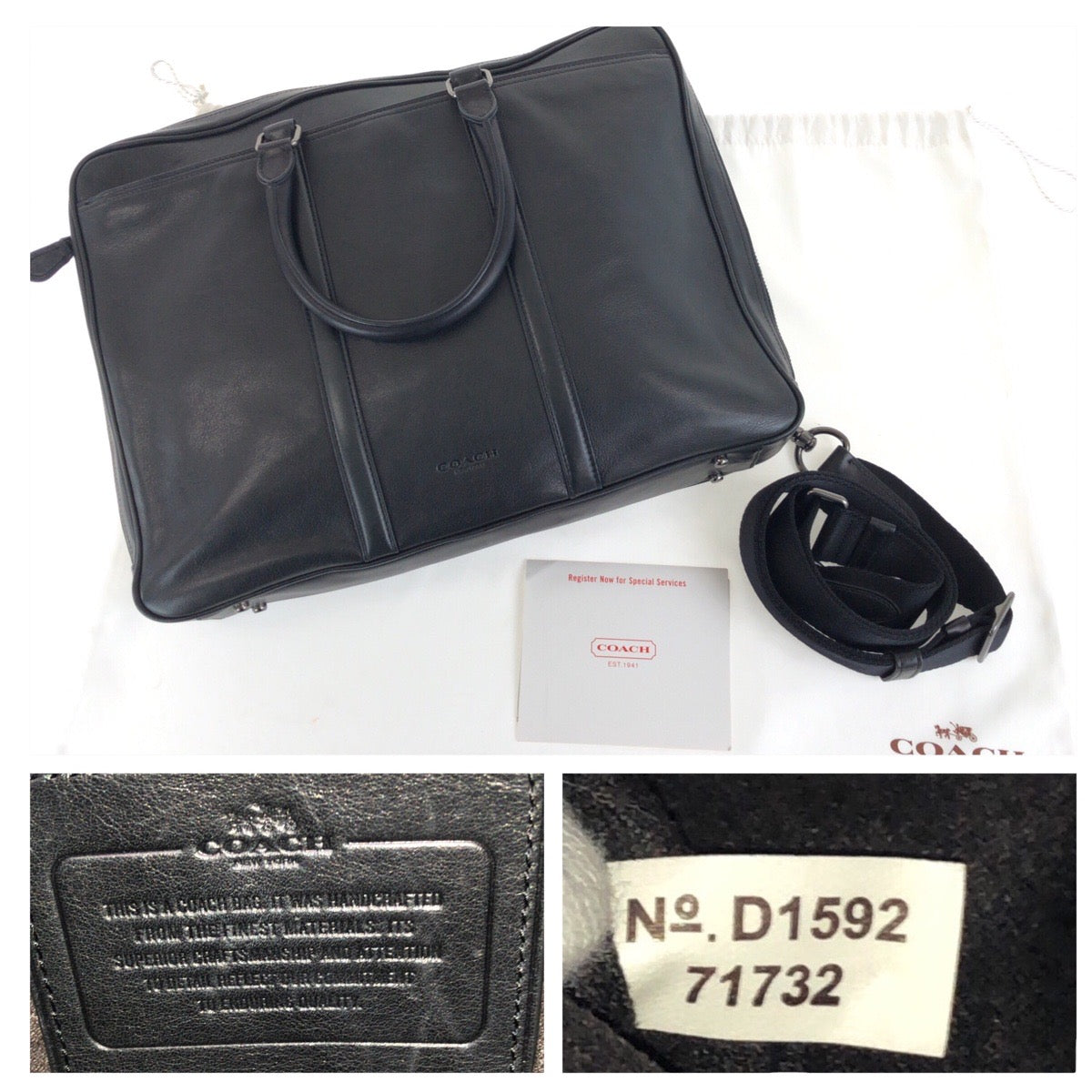 20237
COACH コーチ レキシントン ブラック 黒 ガンメタ金具 レザー D159271732 ビジネスバッグ ブリーフケース メンズ A21